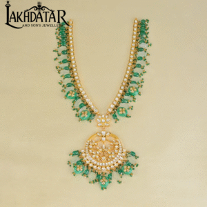 Gorgeous Polki Long Gold Necklace