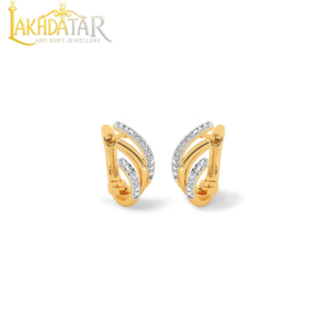 Elyse Diamond Gold Hoops for Women