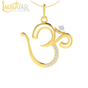 Elegant Diamond Om Pendant for Men