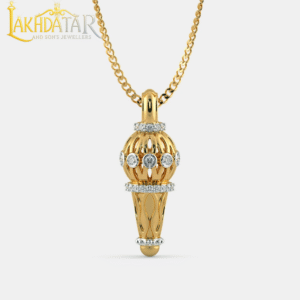 Powerful Hanuman Mace Diamond Pendant for Men