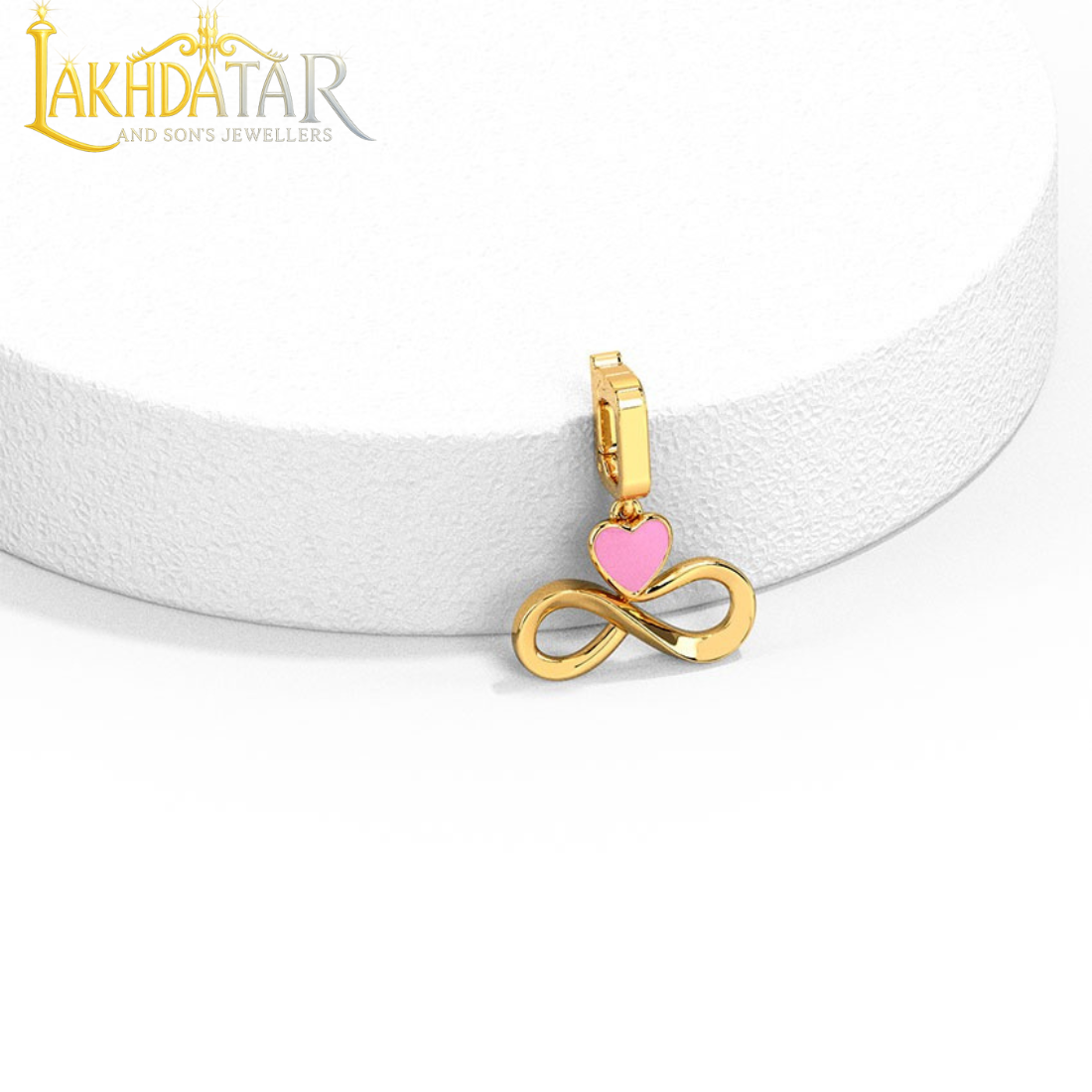 Infinity Gold Charm PendantA delicate gold infinity charm pendant, symbolizing eternal love and elegance, perfect for everyday wear or gifting. - Image 2