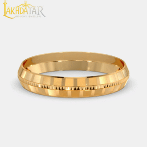 Unique Engraved Gold Kada for Men