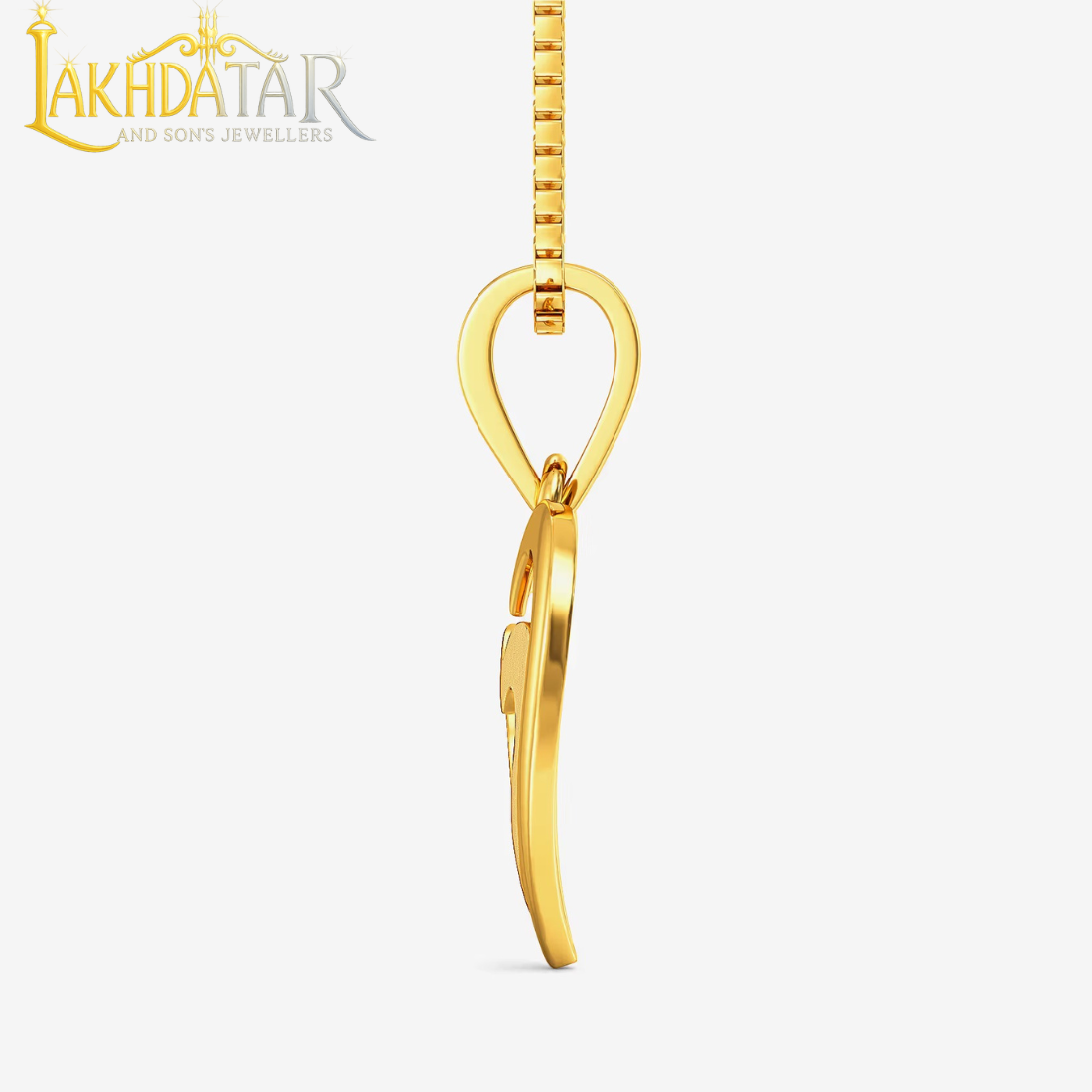 Double Heart Gold Pendant - Image 3