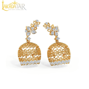Elegant Diamond Gold Jhumka for Women