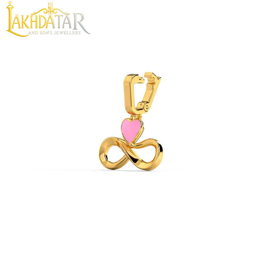 Infinity Gold Charm PendantA delicate gold infinity charm pendant, symbolizing eternal love and elegance, perfect for everyday wear or gifting. - Image 4