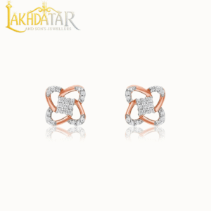 Blossom Glow: Rose Gold Floral Earrings