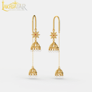Classic Pearl Gold Jhumka for Women