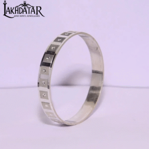 Engraved Antique 925 Silver Kada