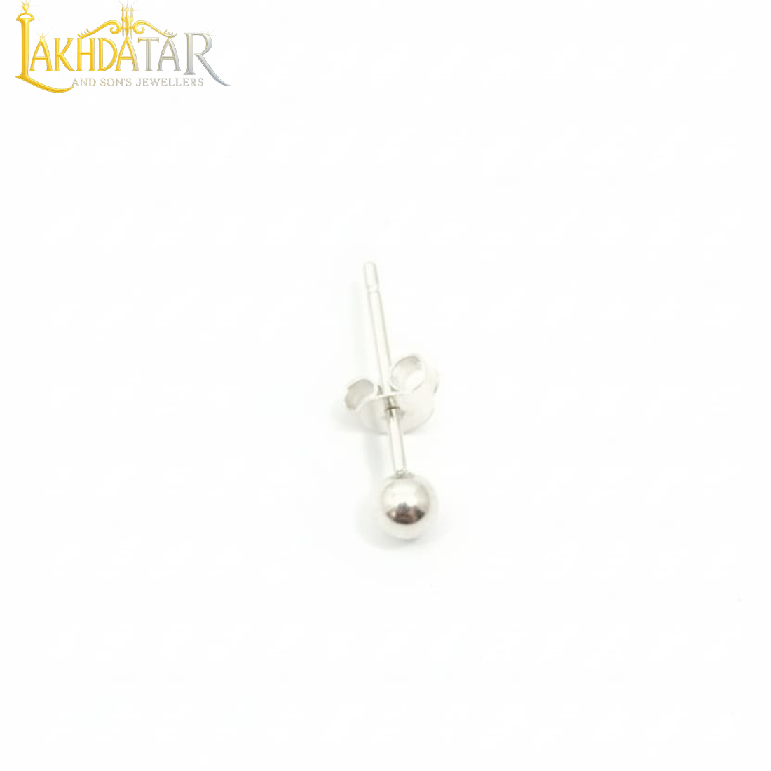 Classic Silver Ball Stud Earring - Image 2