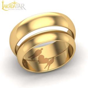 Golden Journey Engraved Couple Bands